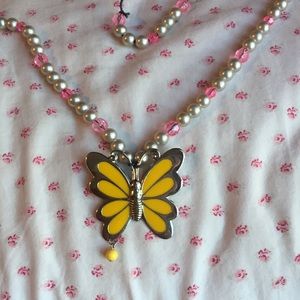 Hand made butterfly necklace